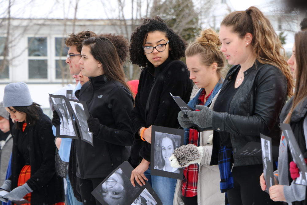 Students participate in National Walkout Day