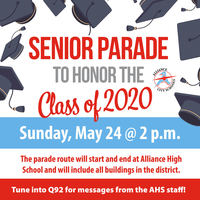 AHS to Hold Parade to Honor Class of 2020