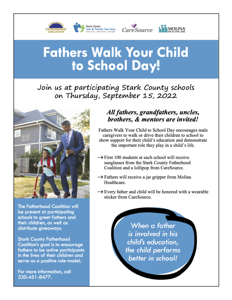 fathers walk your child to school day info
