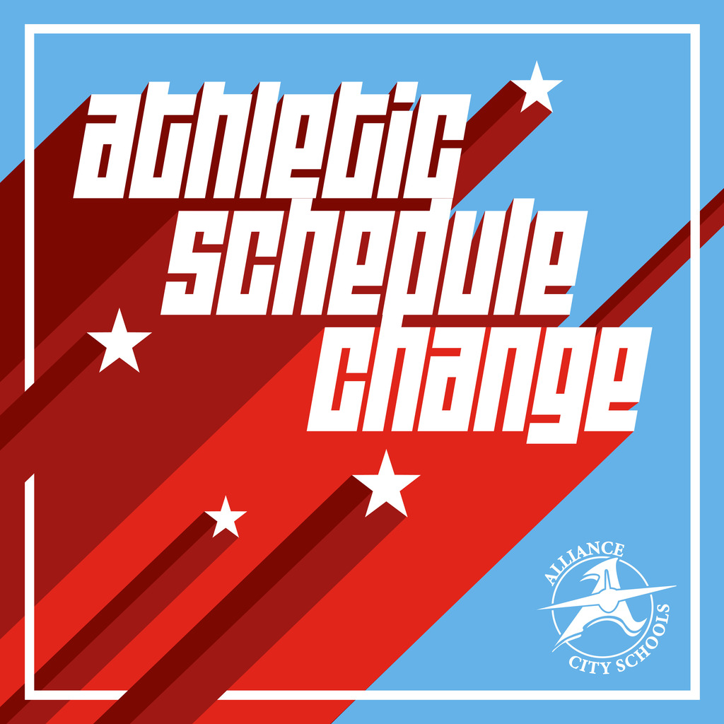 athletic schedule change graphic