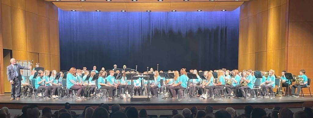 Band and Choir Students performing 
