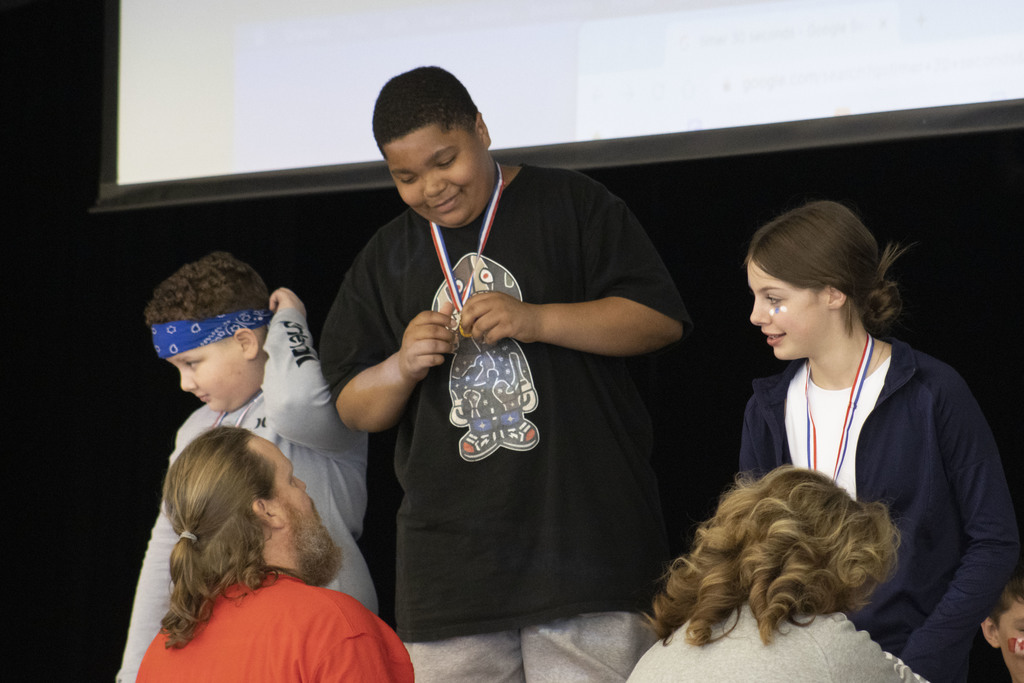 Students at AMS Metric Olympics